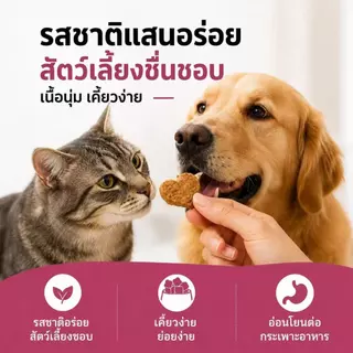 Love Pet Prosper อาหารเสริมบำรุงข้อและกระดูกสำหรับสัตว์เลี้ยง ขนมเสริมแคลเซียม สำหรับสุนัขและแมว 100 เม็ด