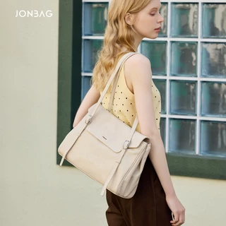 JONBAG กระเป๋าหนังสไตล์คลาสสิกทันสมัย กระเป๋าสะพายไหล่ สำหรับสตรี