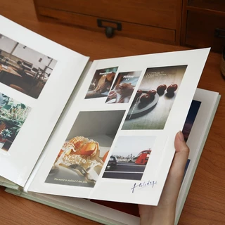 【จัดส่งภายใน 24h】อัลบั้มรูปภาพ ผ้าลินิน มีกาวในตัว 28/34 ซม จุของได้เยอะ 40 หน้า DIY ใส่รูปหลายขนาด