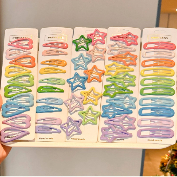 กิ๊บติดผมสีสันสดใสสําหรับเด็กผู้หญิงน่ารัก Snap Hair Barrettes ทุกวันอุปกรณ์เสริม