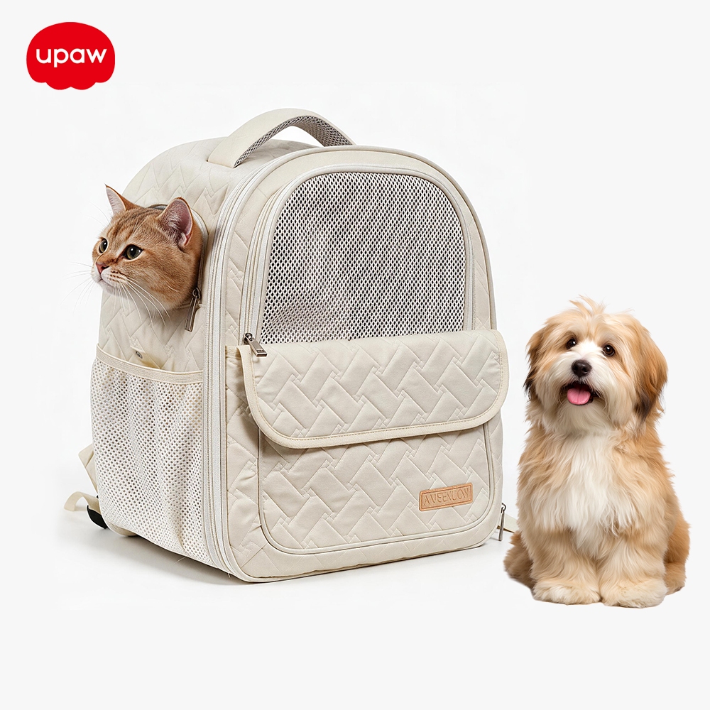 Upaw กระเป๋าแมว เป้สัตว์เลี้ยง 10KG พับเก็บได้ ระบายอากาศได้ กระเป๋าแมว ใหญ่ สำหรับเดินทางสัตว์