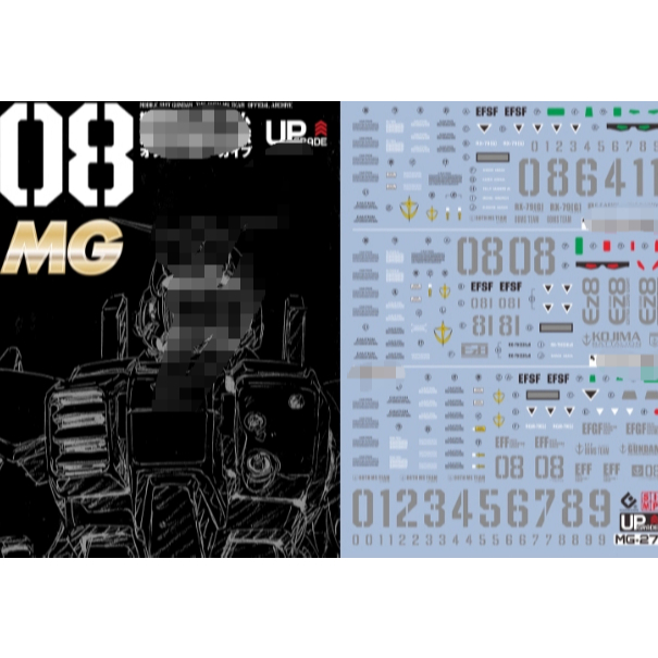 202607 20260712 EVO สติ๊กเกอร์สไลด์น้ําเข้ากันได้กับ MG 1/100 Ez-8 EZ8 08MS RX-79 G EVOMG006 รุ่น EX