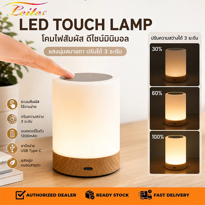 🔥🔥ไฟแต่งห้อง led โคมไฟตั้งโต๊ะ LED แบบเปลี่ยนสีได้ 7 สี เปลี่ยนสีได้ โคมไฟตั้งโต๊ะทรงกร
