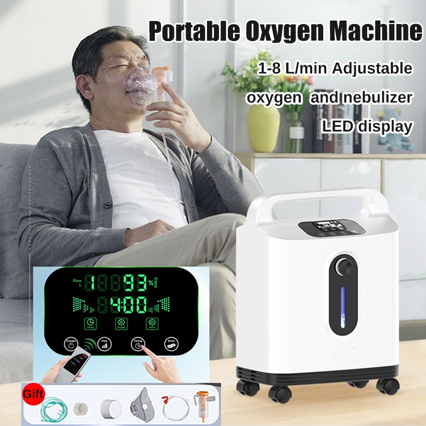 【Mirror-Life】เครื่องกําเนิดออกซิเจนแบบพกพา,ฉุกเฉิน OTC, เครื่อง Concentrator, Portable Oxygen Concentrator, เครื่องออกซิเจนแบบพกพาสําหรับบ้านและ