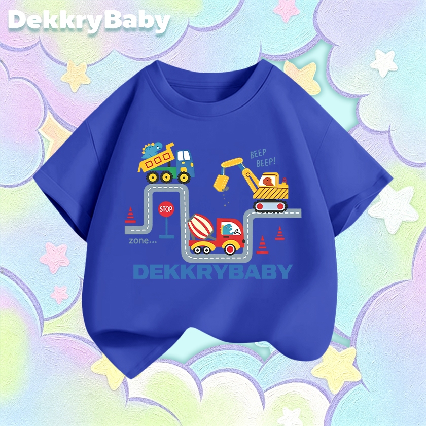 【พร้อมส่ง】Dekkry Baby ลายกราฟฟิตี้มีเอกลักษณ์ หน้าร้อน แฟชั่นน่ารัก เสื้อยืดเด็กผู้ชาย แขนสั้น แมตช์ง่าย สวมใส่สบาย เสื้อยืดเด็ก YG5558