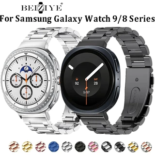 สายสแตนเลสสําหรับ Samsung Galaxy Watch 9/8 40 มม.44 มม.8 คลาสสิก 46 มม.สายโลหะสําหรับ Samsung Galaxy Watch Ultra 2 สร้อยข้อมือ