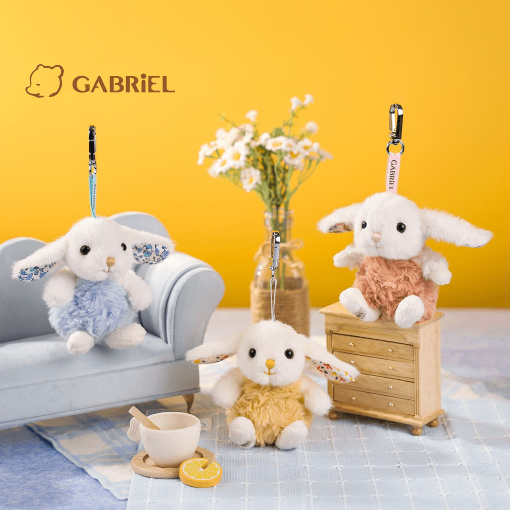 GABRiEL Lumi Rabbit พวงกุญแจจี้ 11 ซม. – ของขวัญวันเกิดของเล่นตุ๊กตาน่ารักสําหรับเด็ก, เด็กผู้หญิง, 