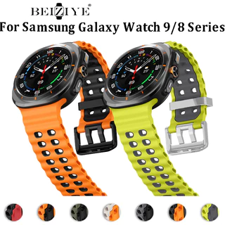 Ocean สายซิลิโคนสําหรับ Samsung Galaxy Watch 9/8 40 มม.44 มม.สร้อยข้อมือสําหรับ Galaxy Watch 8 คลาสสิก 46 มม.สายรัดข้อมือ