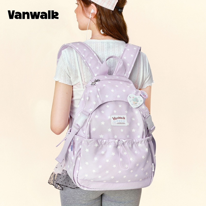 VANWALK حقيبة ظهر بنات كورية بالنجوم Gulugulu — صورة 7