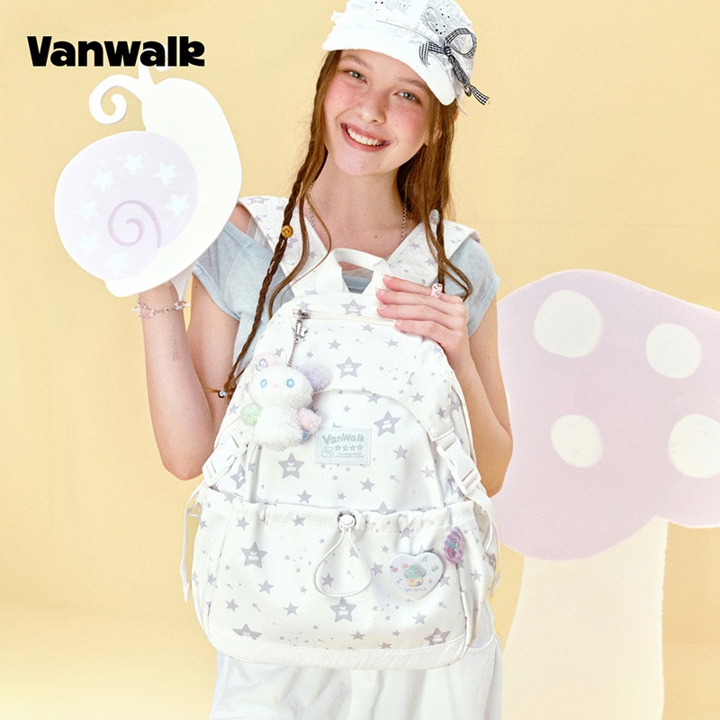 VANWALK حقيبة ظهر بنات كورية بالنجوم Gulugulu — صورة 4
