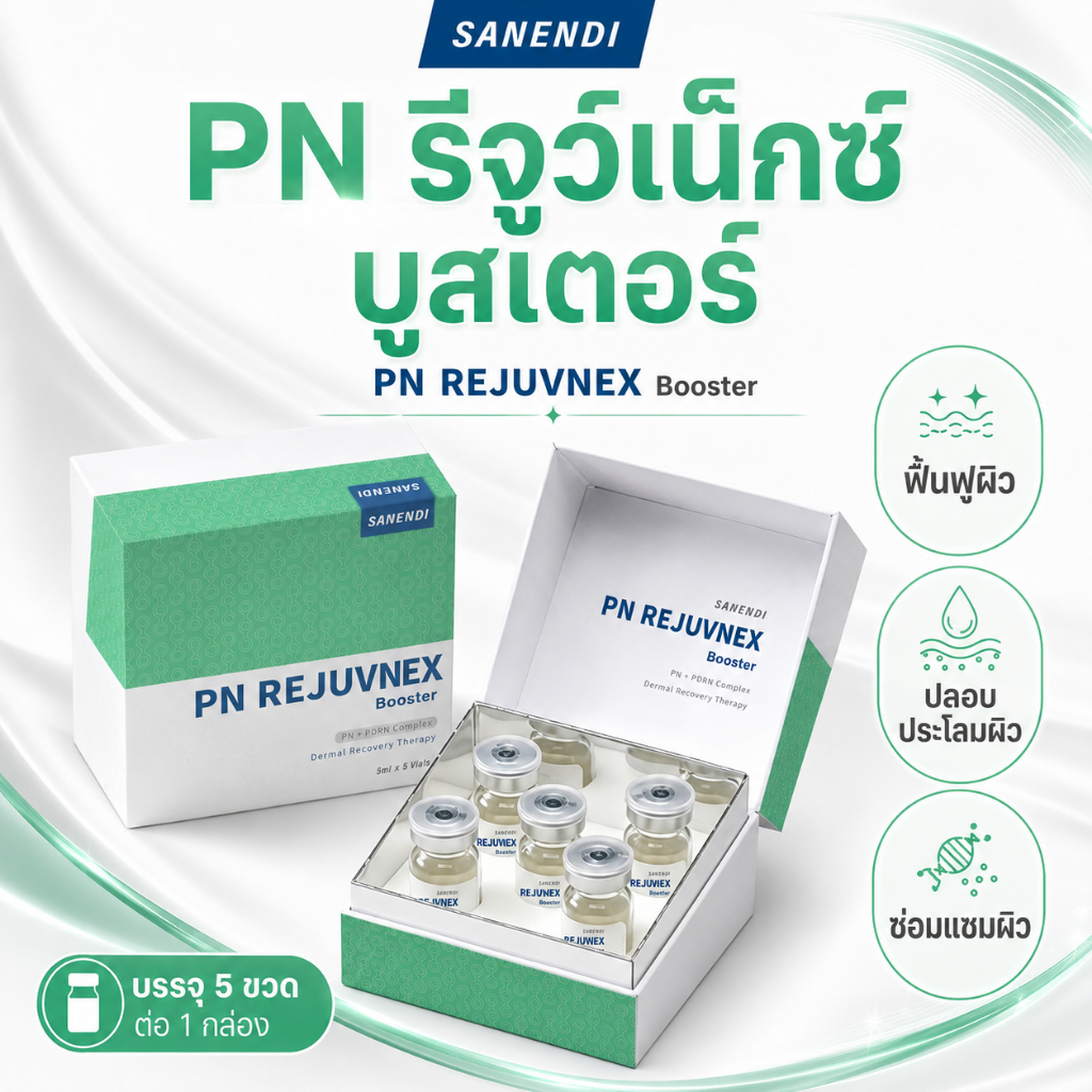 SANENDI PN Booster 5ml x 5 ชิ้น Essence Ampoule Moisturizing Brightening Luster Firming Elasticity Daily Skin Care Essence