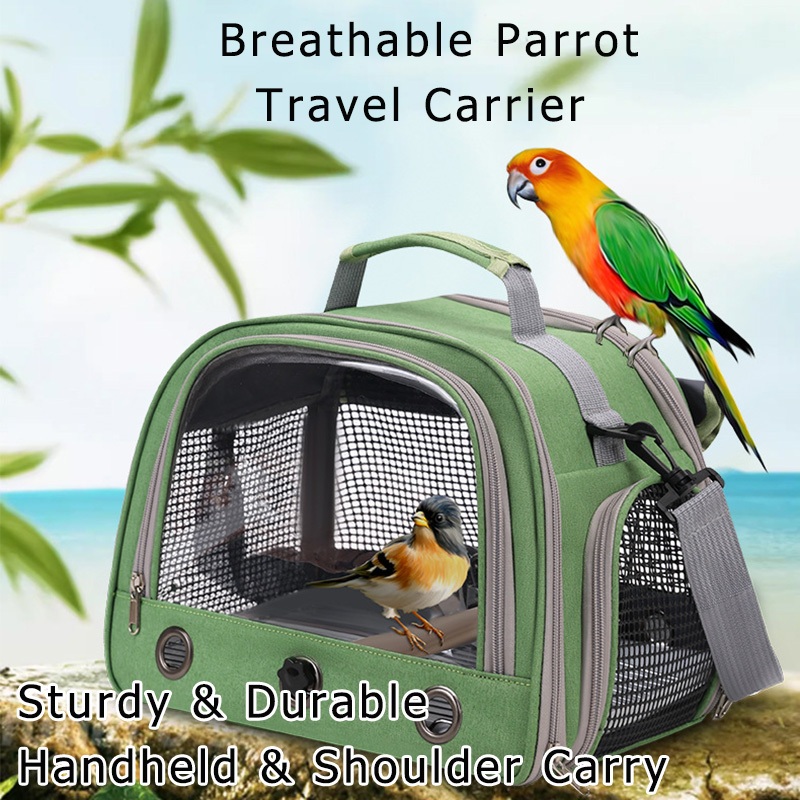 Parrot Bag Bird Messenger Breathable Bird Walking Bag Cockatoo Out Portable One-Shoulder Transparent