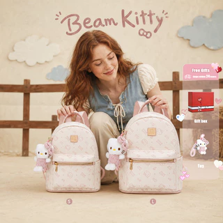 Beam Kitty กระเป๋าเป้สะพายหลังสไตล์ผู้หญิง สีสันสดใสรับฤดูใบไม้ผลิ/ฤดูร้อน เหมาะสำหรับใช้เดินทางไปทำงานหรือไปโรงเรียน
