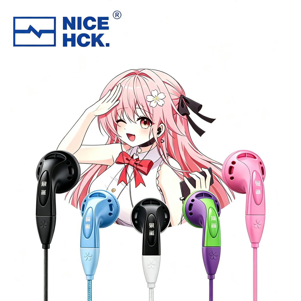 NiceHCK YDSmall Vido ขนาดเล็ก HiFi แบบมีสายแบนหูฟัง 14.8 มม.PET แบบไดนามิกหูฟังชนิดใส่ในหู 3.5 มม. I