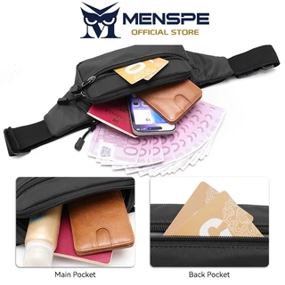 MENSPE กระเป๋าคาดเอวกีฬาผู้ชาย ดีไซน์แฟชั่น ผ้าออกซ์ฟอร์ดกันน้ำ สามารถใช้เป็นคาดอกและสะพายไหล่ได้ เหมาะสำหรับวิ่ง ปั่นจักรยาน เดินป่า และฟิตเนส