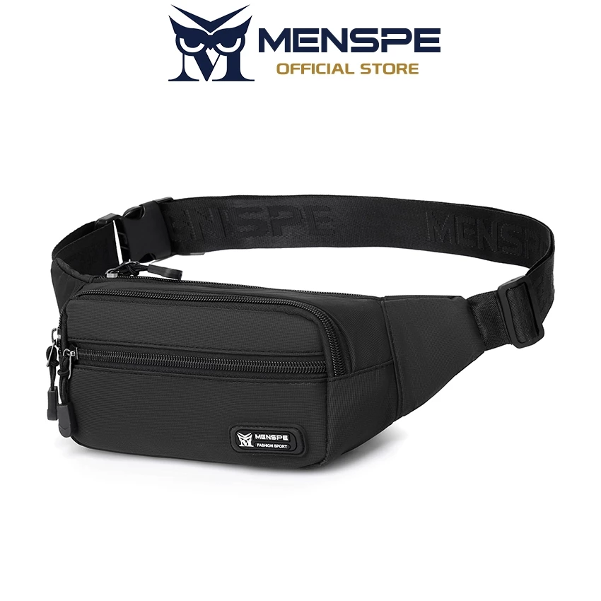 MENSPE กระเป๋าคาดเอวกีฬาผู้ชาย ดีไซน์แฟชั่น ผ้าออกซ์ฟอร์ดกันน้ำ สามารถใช้เป็นคาดอกและสะพายไหล่ได้ เหมาะสำหรับวิ่ง ปั่นจักรยาน เดินป่า และฟิตเนส