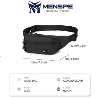 MENSPE กระเป๋าคาดเอวกีฬาผู้ชาย ดีไซน์แฟชั่น ผ้าออกซ์ฟอร์ดกันน้ำ สามารถใช้เป็นคาดอกและสะพายไหล่ได้ เหมาะสำหรับวิ่ง ปั่นจักรยาน เดินป่า และฟิตเนส
