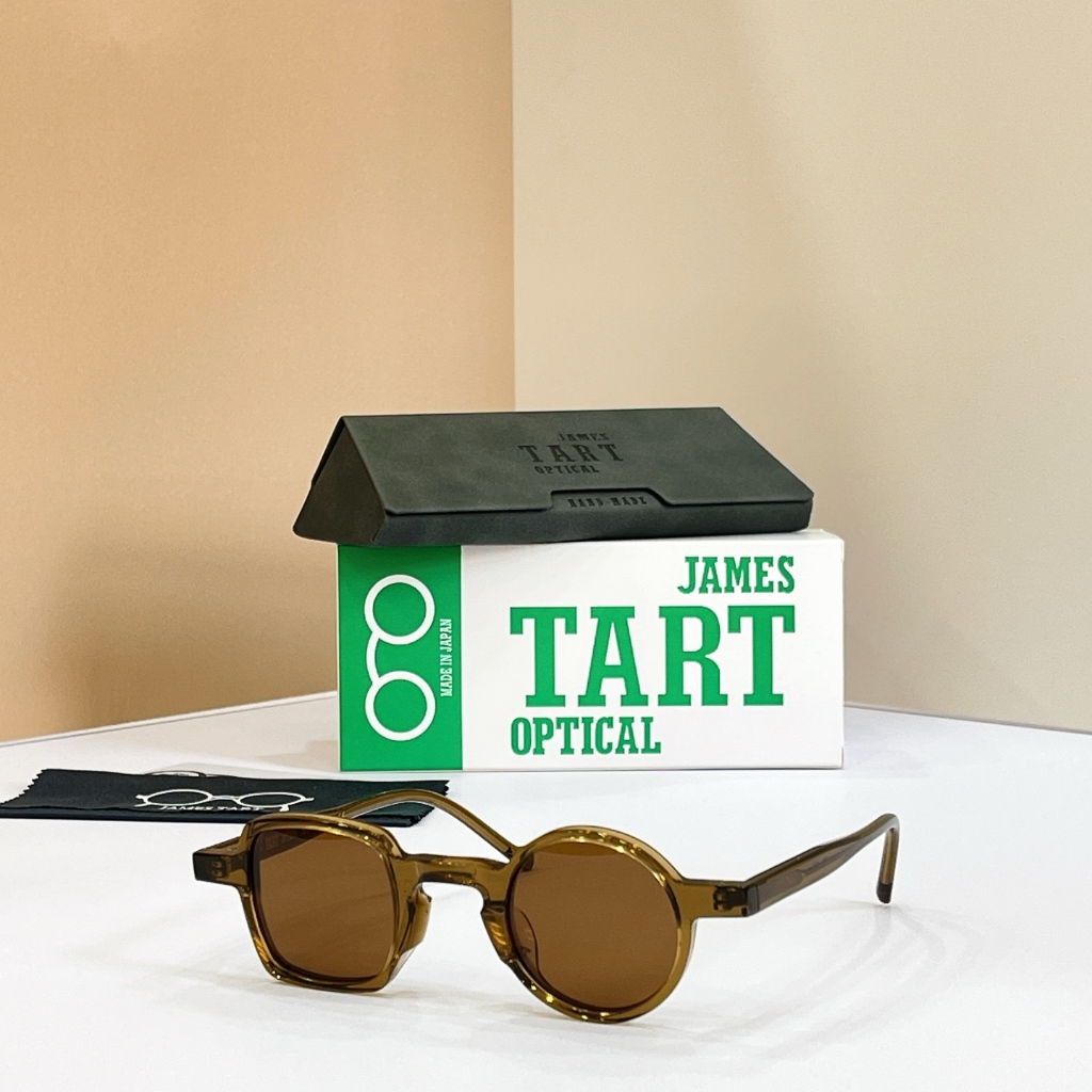 [คุณภาพสูง] แว่นกันแดด JAMES TART 375 Square Round Eye Protection อัลตราไวโอเลตแว่นกันแดดแฟชั่น Unis