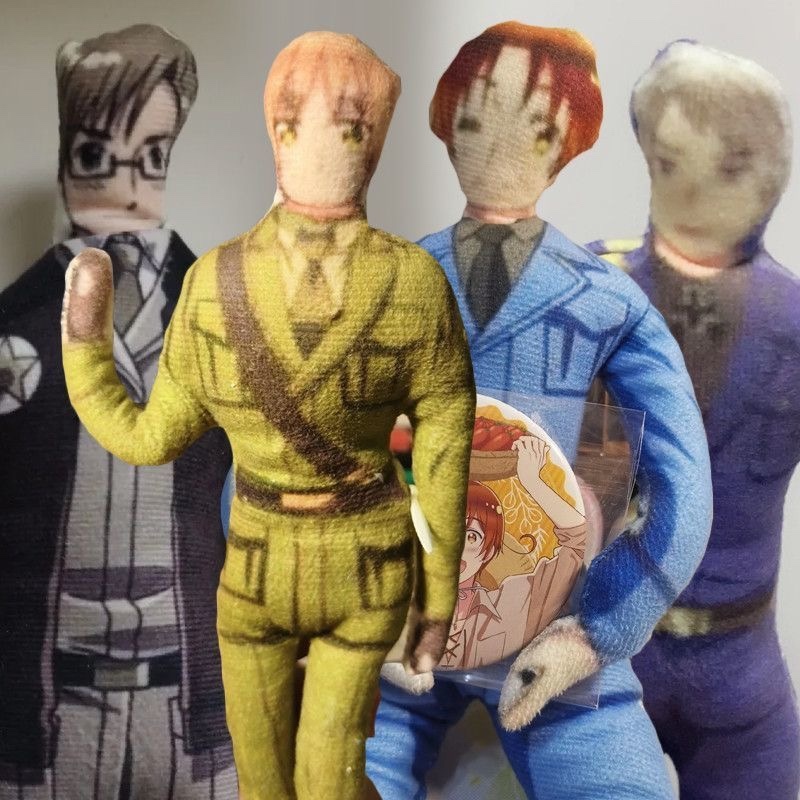 อะนิเมะขนาด 28 ซม. Axis Powers Hetalia Alfred F. Jones Feliciano Vargas Ludwig Kiku Honda คอสเพลย์ตุ