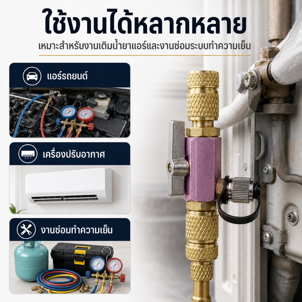 เครื่องมือสูญญากาศ ความสามารถในวัสดุทองเหลืองและพลาสติกด้วยการบํารุงรักษา R410A HVAC
