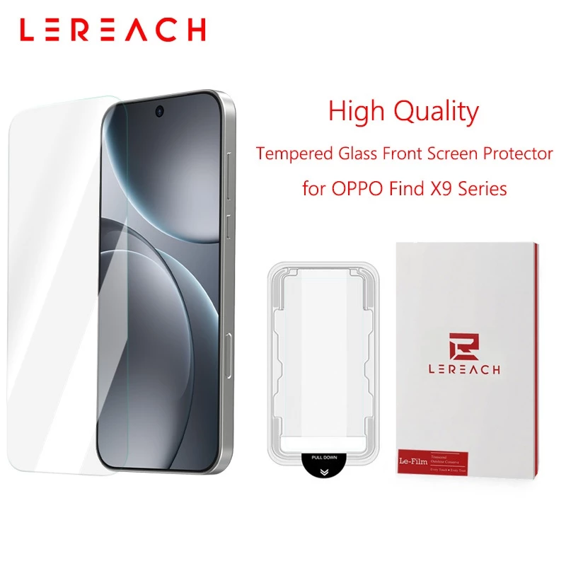 [ส่งจากไทย]Lereach สําหรับ OPPO Find X9/X9s/X9 Pro/X9 Ultra 5G ฟิล์ม PureTab HD Anti-Fingerprint คลุมทั้งหมดกระจกนิรภัยป้องกันหน้าจอด้านหน้าพร้อมชุดติดตั้งฟรี