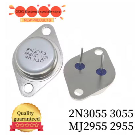 2PCS 2N3055 3055 MJ2955 2955 ทรานซิสเตอร์พลังงาน NPN PNP TO-3 โลหะ 15A/60V