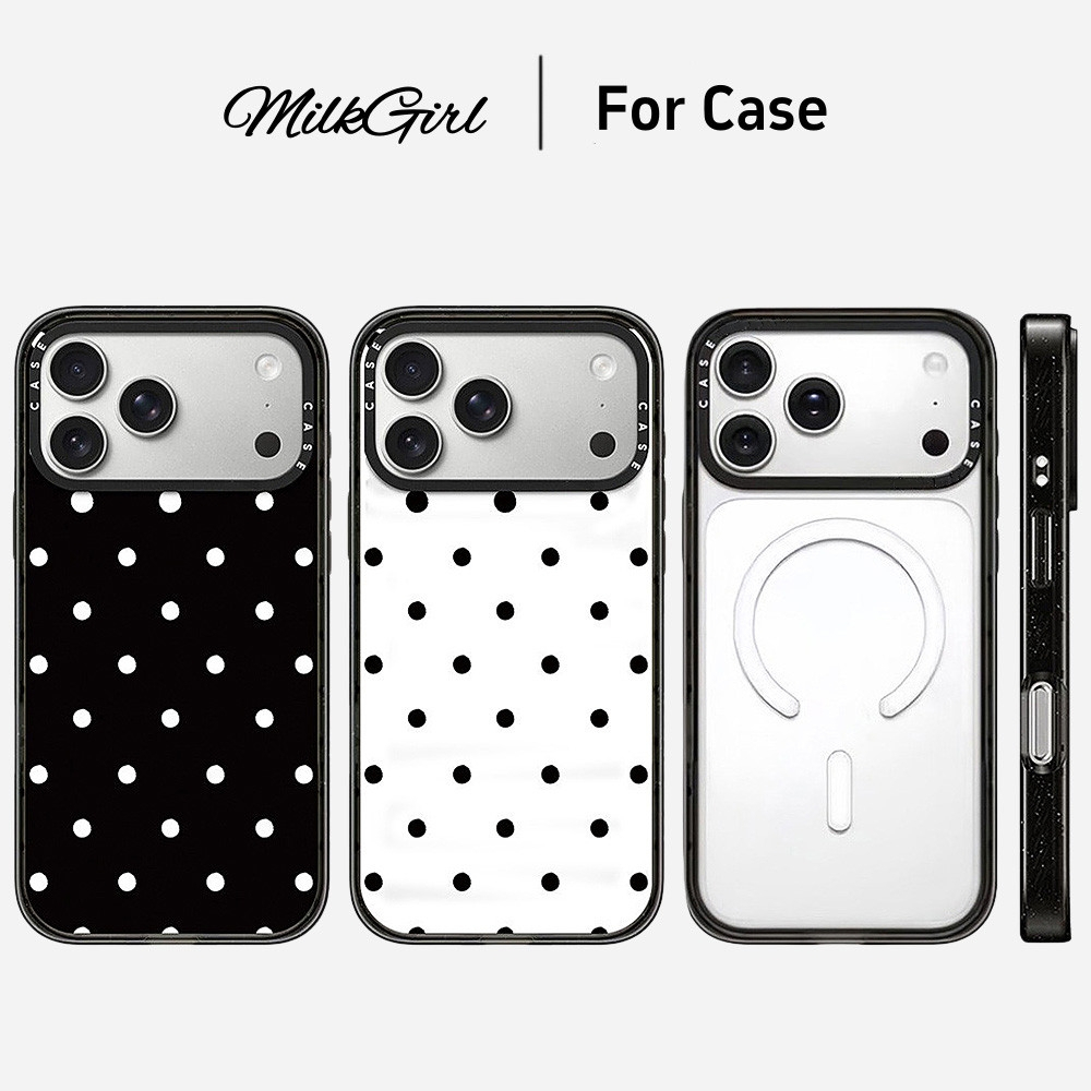 Magnetic Full Screen Dots อะคริลิคเคสโทรศัพท์สําหรับ iPhone 17 Pro Max 17 Air 16 Plus 15 14 13 12 กันกระแทกป้องกันปลอก