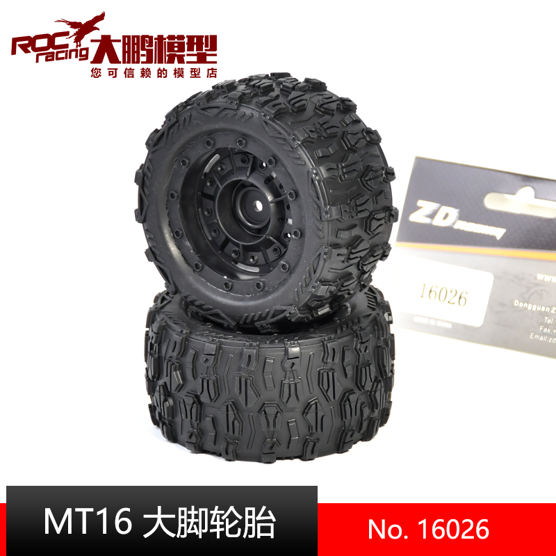 ZD Racing 1/16 MT16 Part No.16026 ชุดยางรถบรรทุกมอนสเตอร์ 85 มม.* 44 มม. เข้ากันได้กับ LERANLO Gladi