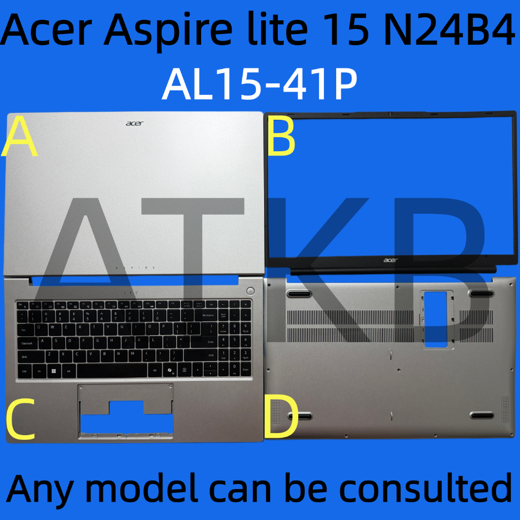 Acer Aspire lite 15 N24B4 AL15-41P AL15-41P-R16X R51N แป้นพิมพ์เชลล์เคสด้านบนแล็ปท็อป ABCD AL15-42P 