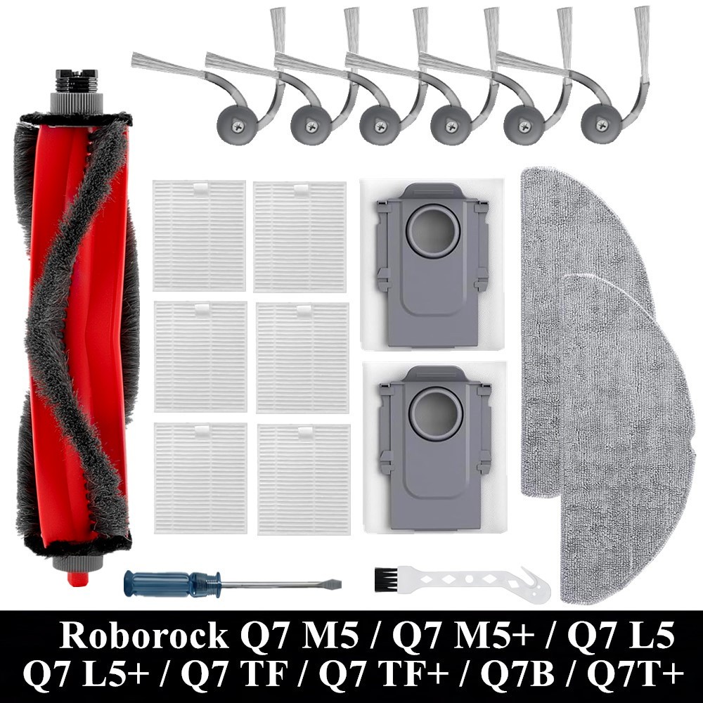 Roborock Q7 M5 / Q7 M5+ / Q7 L5 / Q7 L5+ / Q7 TF / Q7 TF+ / Q7B / Q7T+ Plus อะไหล่แปรงหลักกรอง Mop ผ