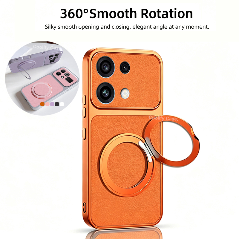 สําหรับ OPPO Reno16 F 16F Reno 16 Pro เคสกันกระแทก |เปิดโทรศัพท์เข้าทรงไอโฟน17|360 หมุนแม่เหล็กหนังก