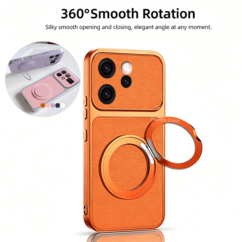 สําหรับOppo Reno 15F 14F Reno 14 15 Pro MAXกันกระแทกกรณี |เปิดโทรศัพท์เข้าทรงไอโฟน17|360 หมุนแม่เหล็กหนังกรณีโทรศัพท์นุ่ม
