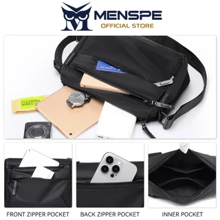 MENSPE กระเป๋าสะพายข้างผู้ชาย ดีไซน์สปอร์ตลำลอง กันน้ำ ความจุขนาดใหญ่ เหมาะสำหรับเดินทาง ธุรกิจ และใช้ในชีวิตประจำวัน