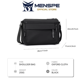 MENSPE กระเป๋าสะพายข้างผู้ชาย ดีไซน์สปอร์ตลำลอง กันน้ำ ความจุขนาดใหญ่ เหมาะสำหรับเดินทาง ธุรกิจ และใช้ในชีวิตประจำวัน