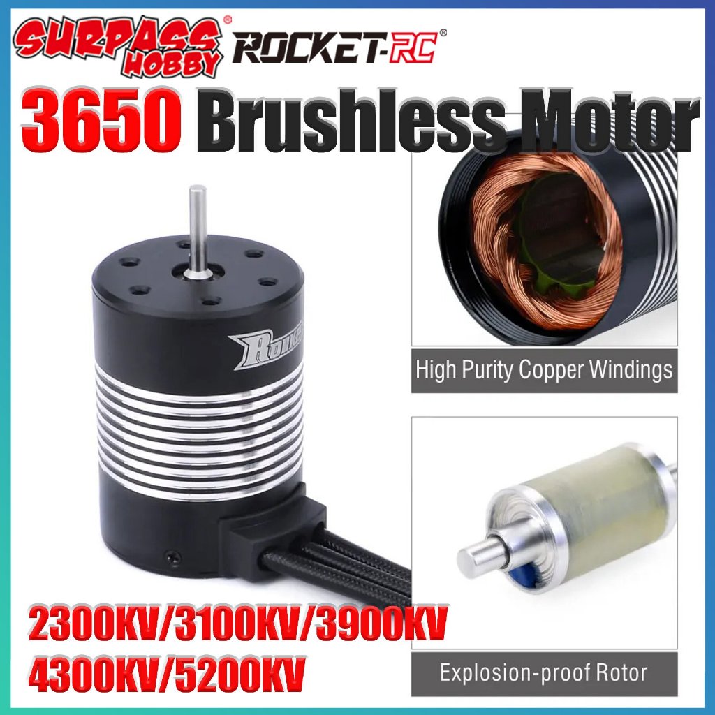 Surpass Hobby 3650 2300KV 3100KV 3900KV 4300KV 5200KV มอเตอร์ไร้แปรงกันน้ําสําหรับ 1/10 RC รถแข่ง Dr