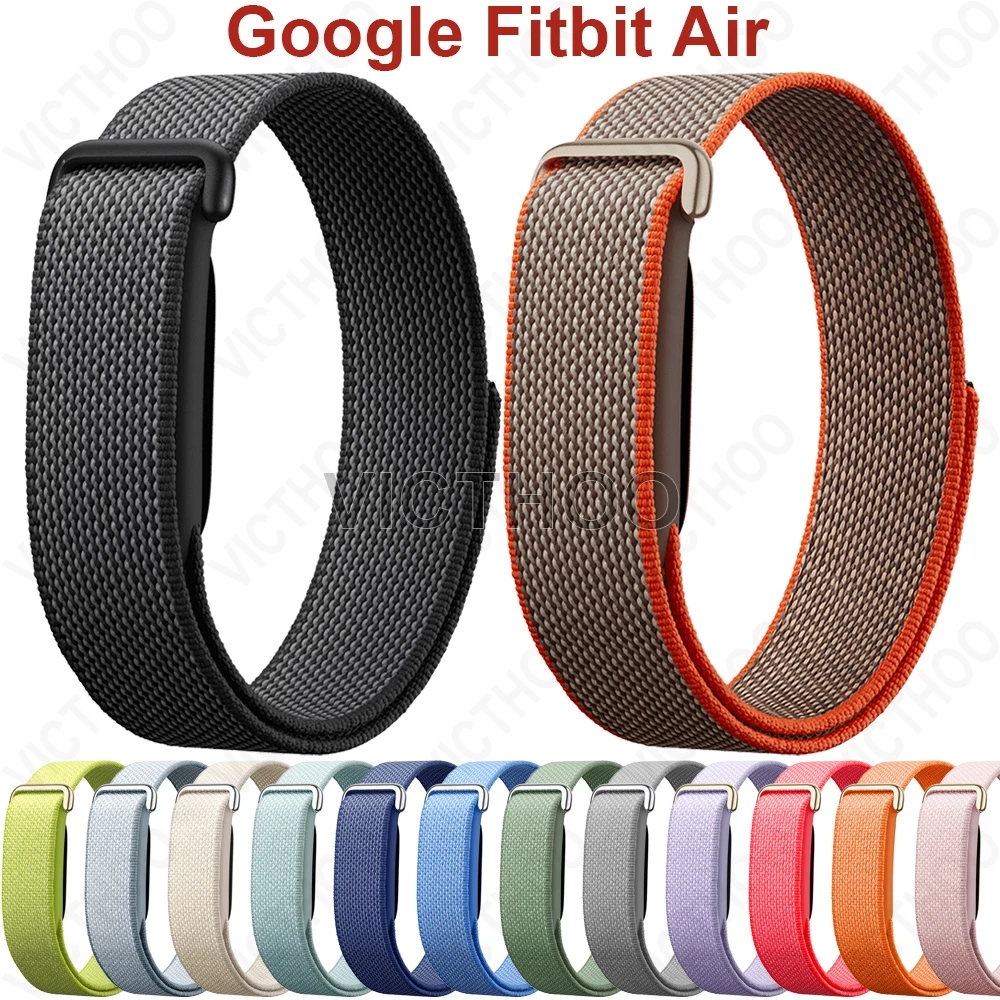 อุปกรณ์เสริมสายรัดเปลี่ยนสายนาฬิกาไนลอนยืดหยุ่นแบบนุ่มสําหรับ Google Fitbit Air