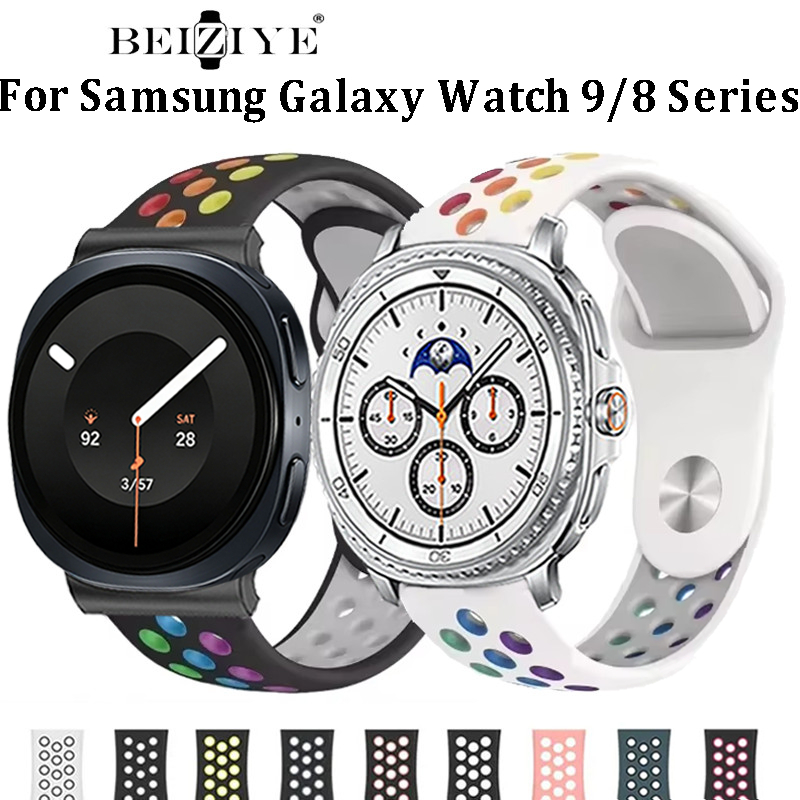 สายซิลิโคนสําหรับ Samsung Galaxy Watch 9/8 40 มม.44 มม.8 คลาสสิก 46 มม.สายรัดข้อมือสําหรับ Galaxy Watch Ultra 2/Ultra สร้อยข้อมือ