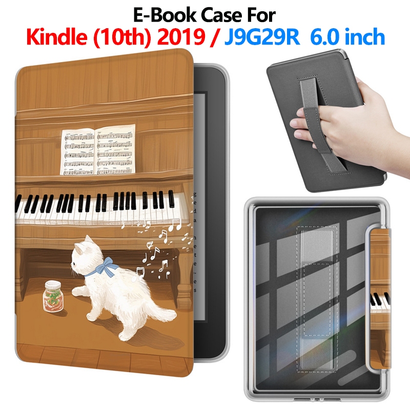 สําหรับ Kindle (10th Gen) 2019 J9G29R 6.0 นิ้วอินเทรนด์แบบพกพา High-Transparency อะคริลิคทาสี Flip C