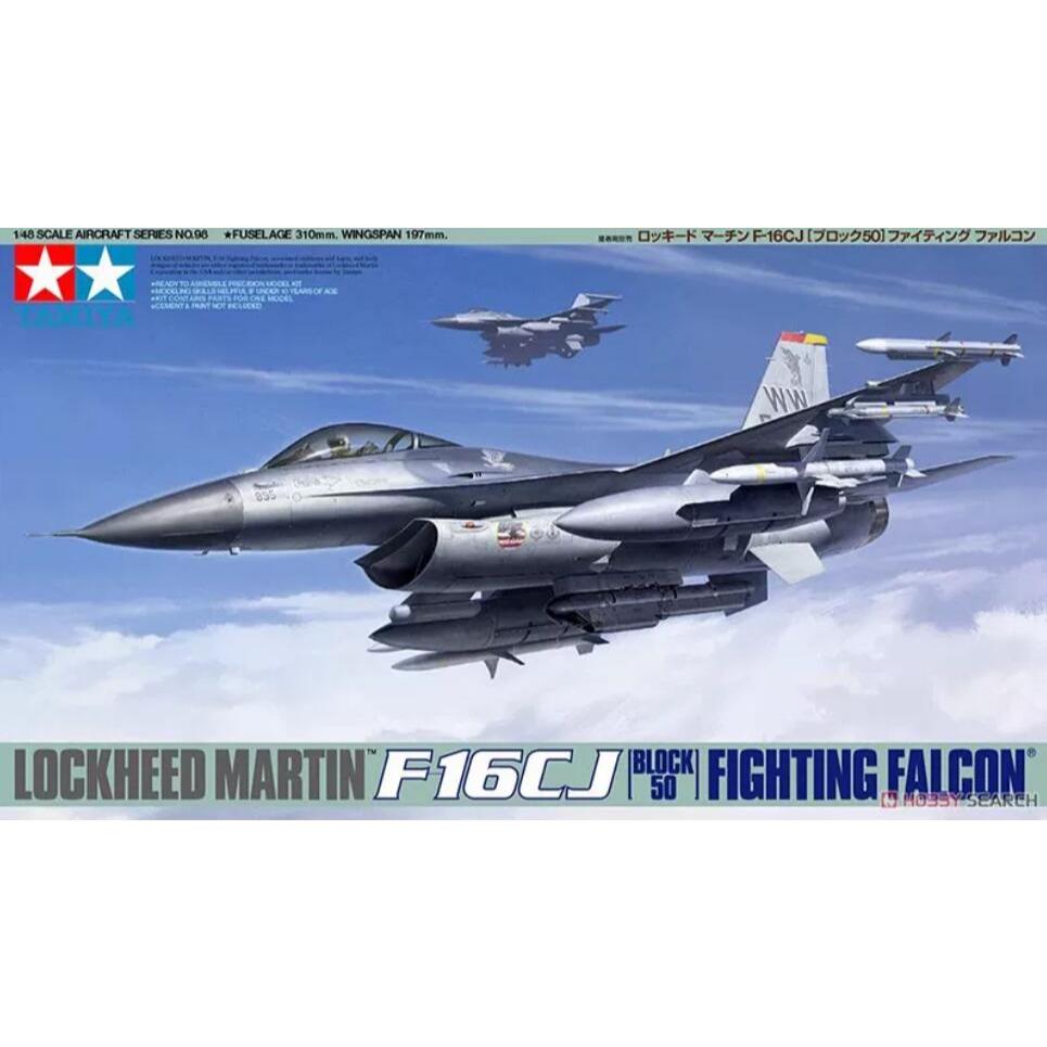 Tamiya 61098 Lockheed F-16CJ Block 50 Fighting Falcon 1/48 Scale Model Kit