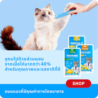 [ชุดคอมโบ 1/3 ถุง] Mr.Vet Cat Taurine อาหารเสริม TREATS 60g - for Vision & Heart Health - เหมาะสําหรับแมวทุกวัย