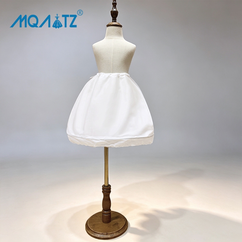 Mqatz ชุดเดรส สีขาว ความยาว 45 ซม. สําหรับเด็กผู้หญิง PS06