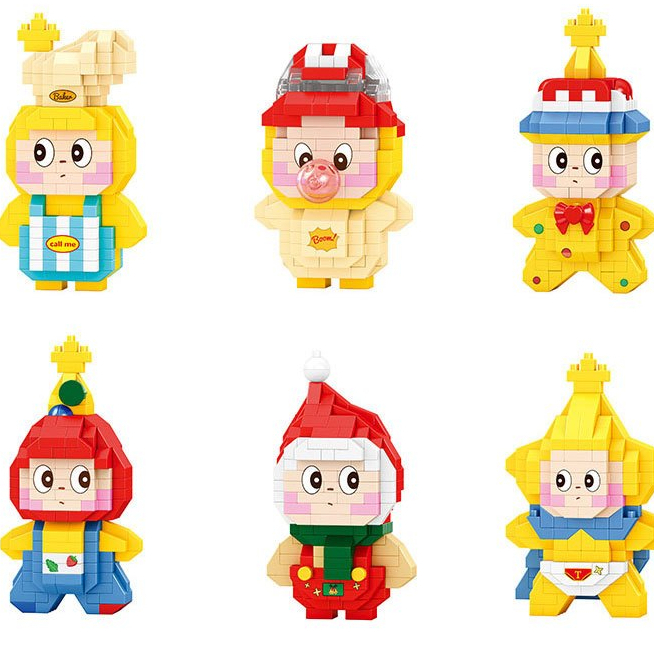 DIY ของเล่นบล็อกตัวต่อ Star People การ์ตูน Collage Series ของเล่นของขวัญ
