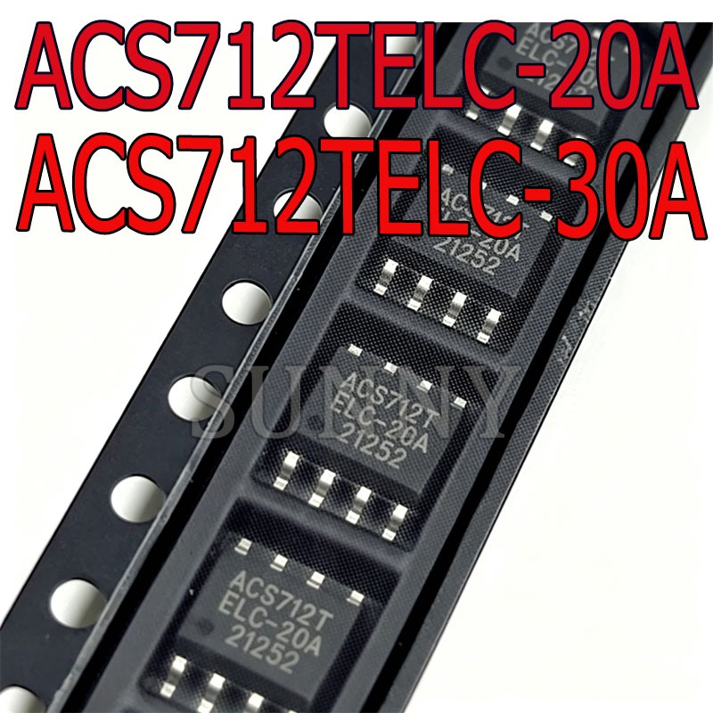 2 ~ 5PCS ACS712 ACS712TELC-20A ACS712TELC-30A Patch SOP Sensor ชิป