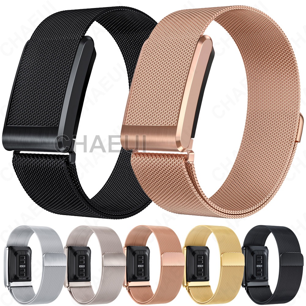 สร้อยข้อมือสายสแตนเลสห่วงโลหะสายรัดข้อมืออุปกรณ์เสริมสําหรับ WHOOP 5.0 ONE PEAK LIFE MG