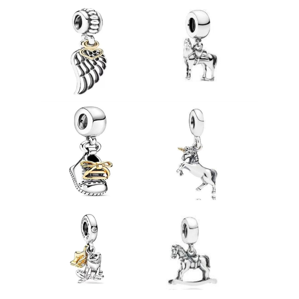 2026 NewS925 Cartoon Series Pony 3D Beaded Pendant / Fashion and Simple Pendant