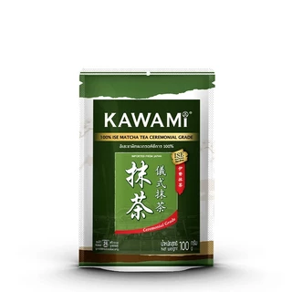 KAWAMI ISE Matcha ผงมัทฉะญี่ปุ่น 100% 100g | ผงชาเขียวเกรดพิธีการ | มัทฉะญี่ปุ่นสําหรับลาเต้ ขนมหวานและเบเกอรี่
