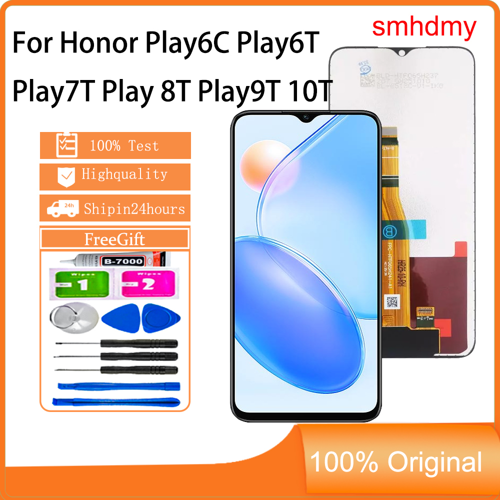 Smhdmy สําหรับ Honor Play6C Play6T Play7T Play 8T Play9T Play 10T จอแสดงผล LCD หน้าจอสัมผัสเปลี่ยน