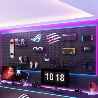GooBoo DIYแผงแขวนเครื่องมือ pegboard พลาสติกปากแผ่นเล็บเกมโต๊ะออแกไนเซอร์อุปกรณ์แขวนอเนกประสงค์