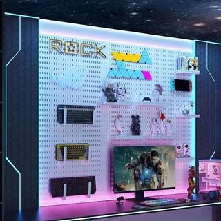 GooBoo DIYแผงแขวนเครื่องมือ pegboard พลาสติกปากแผ่นเล็บเกมโต๊ะออแกไนเซอร์อุปกรณ์แขวนอเนกประสงค์