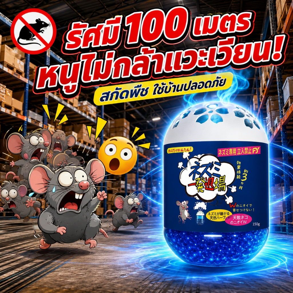 ✨ย้ายบ้าน ใน 1 คืน✨ ยาไล่หนู เจลไล่หนู ที่ไล่หนู สารสกัดจากพืช แบรนด์ญี่ปุ่น ใช้อย่างมั่นใจ